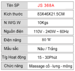 Đệm Massage 3D OKINAWA JS 368A chính hãng--Đệm-Massage-3D-OKINAWA-JS-368A