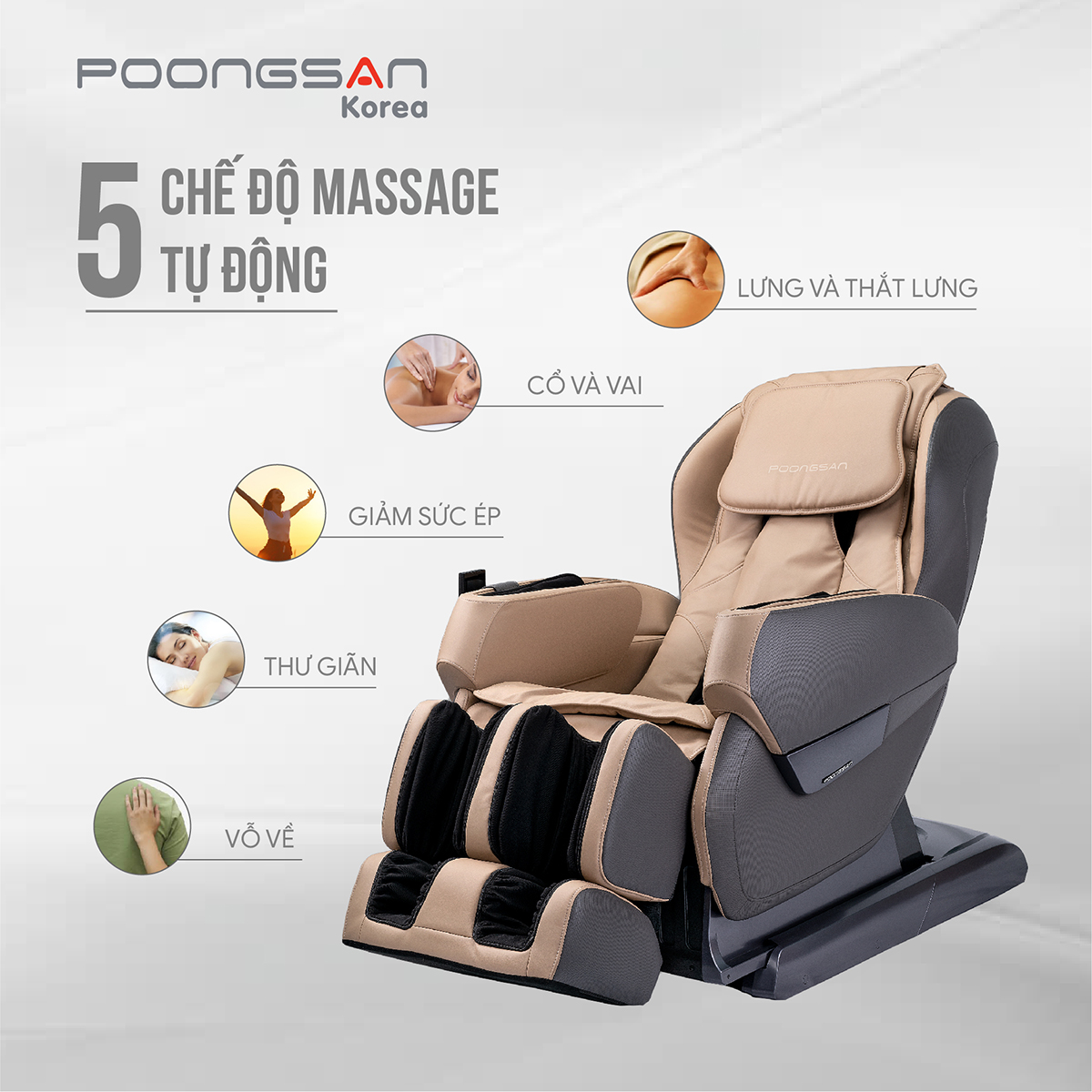 Ghế massage POONGSAN MCP-200 chính hãng-