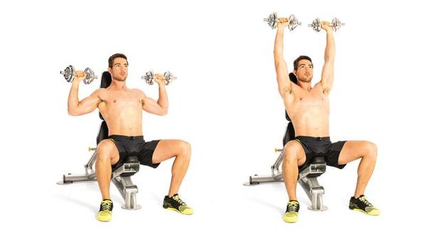 Bài tập Seated dumbbell shoulder press