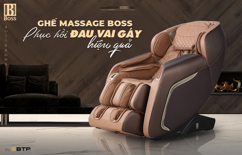 Ghế massage BOSS hỗ trợ tình trạng đau nhức vai gáy hiệu quả