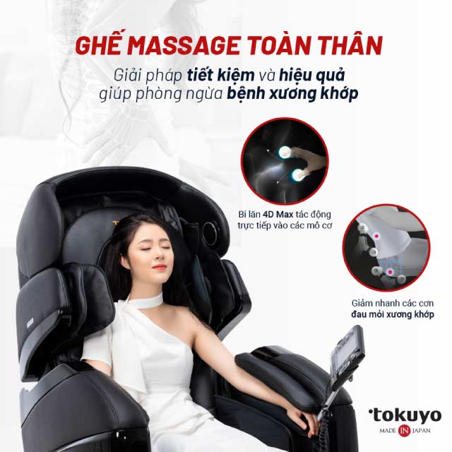 ghế matxa toàn thân giúp giảm đau nhức xương khớp