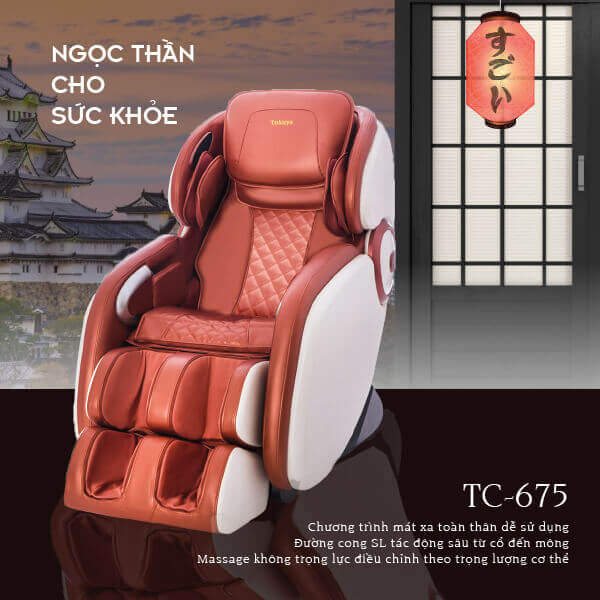 Ghế massage TOKUYO TC-675 - ngọc thần cho sức khỏe của bạn