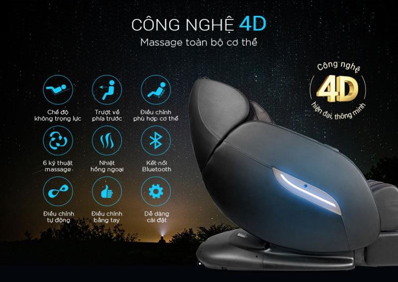 Ghế Massage 4D Night Sky BUHEUNG MK-7600