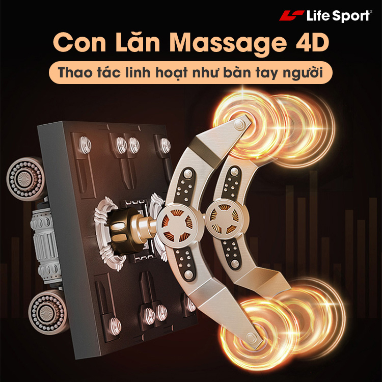 Ghế massage LIFESPORT 4D tuyệt vời | Chất lượng cao