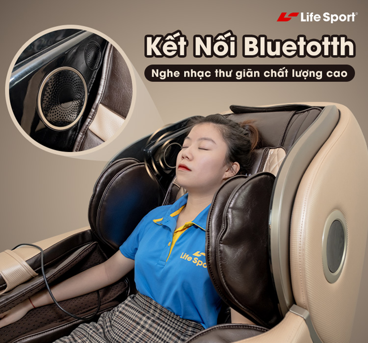 Ghế massage kết nối bluetooth tiện lợi