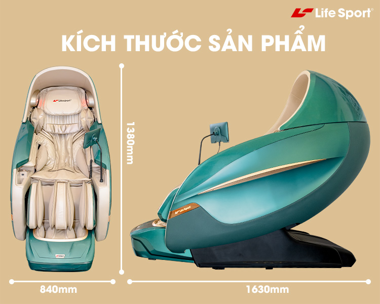 Ghế massage lifesport ls 999 | kích thước 