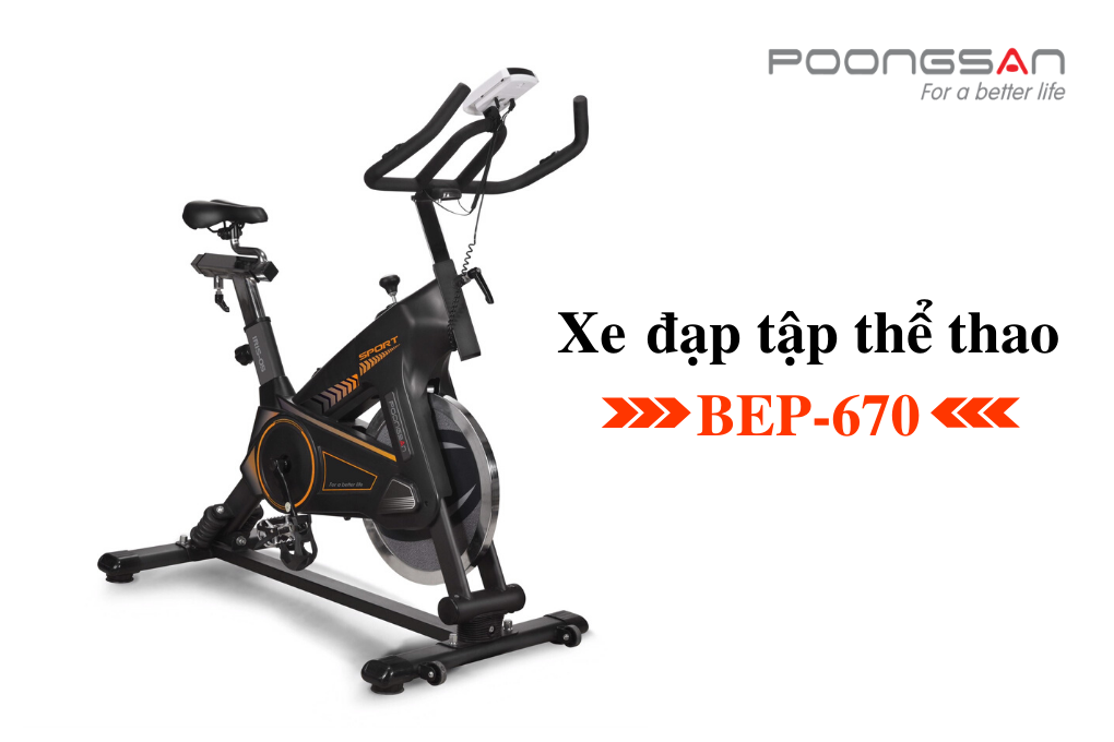 Xe đạp tập thể dục POONGSAN BEP-670 chính hãng-